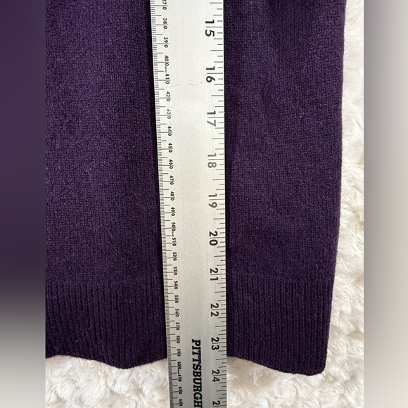 Max Studio Women’s Purple Cowl Neck Long Sleeve Cashmere Size S Sweater - Picture 7 of 9